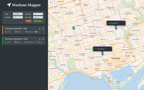 Workout Mapper App